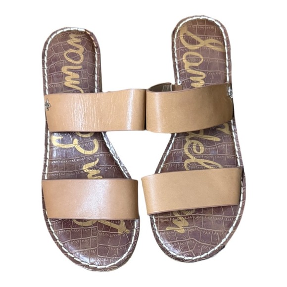 SAM EDELMAN Rydell Cork-wedge Leather Sandals, Brown In Saddle Brown Leather 8 - Picture 2 of 6